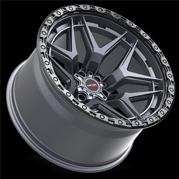 VORTEX VRT-603 MATTE TITANIUM WITH BLACK BEAD RING 20X9.0 6X135/6X5.5 +18 +106.1 *NC*