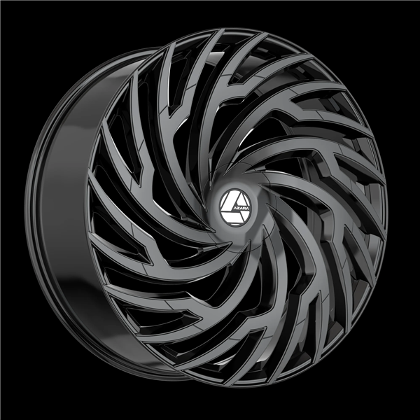 AZARA AZA-536 GLOSS BLACK 22X8.5 5X4.5/5X4.75 +38 +74.1 *NC*