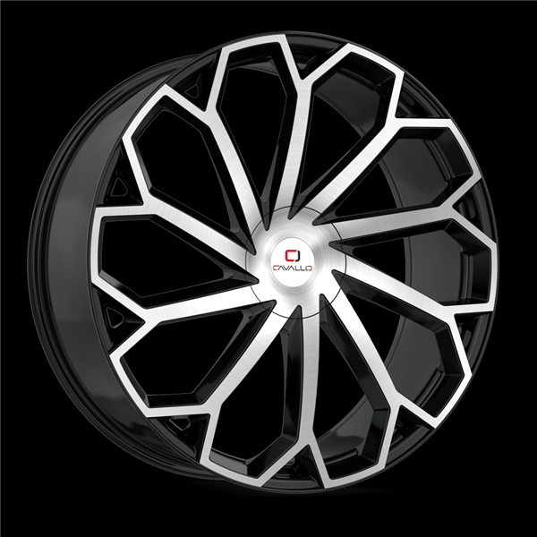 CAVALLO CLV-51 GLOSS BLACK & MACHINED 18X8.0 5X100/5X4.5 +35 +74.1 *NC*