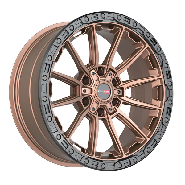 VORTEK VRT-601 MATTE BRONZE WITH BLACK BEAD RING 17X9.0 6X135/6X5.5 +0 +106.1 *NC*