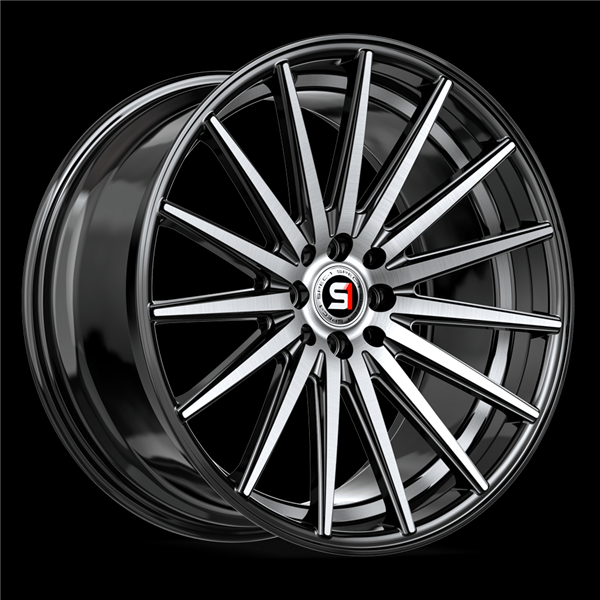 SPEC-1 SP-73 GLOSS BLACK MACHINED & UNDERCUT 17X7.5 5X110/5X4.5 +42 +73.1 *NC*