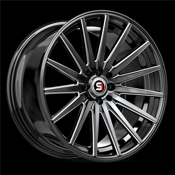 SPEC-1 RACING SP-69 GLOSS BLACK & MILLED 17X7.5 5X112/5X4.5 +42 +73.1 *NC*