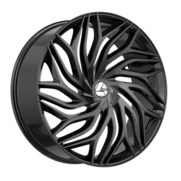 AZARA AZA-537 GLOSS BLACK 20X8.5 5X4.25/5X4.5 +35 +74.1 *NC*