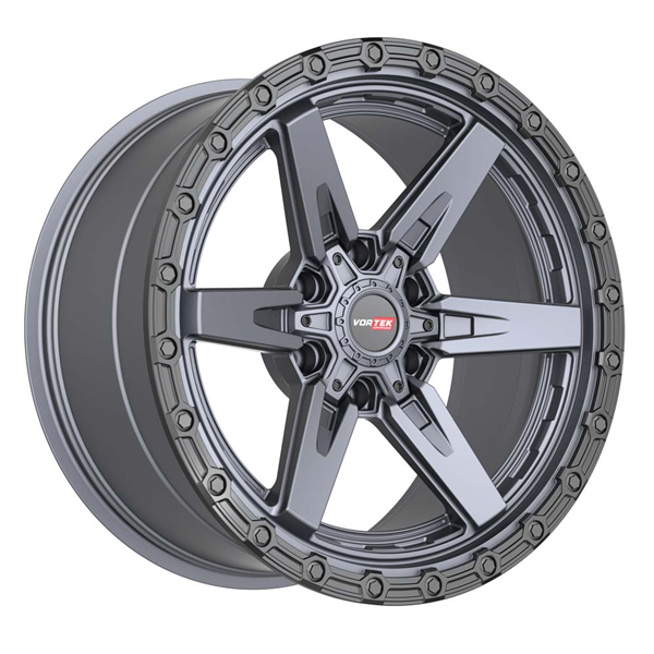 VORTEK VRT-602 MATTE TITANIUM WITH BLACK BEAD RING 18X9.0 6X135/6X5.5 -12 +106.1 *NC*