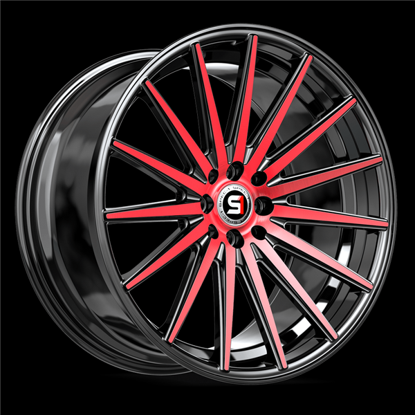 SPEC-1 SP-69 GLOSS BLACK & RED MACHINED 17X7.5 5X112/5X4.5 +42 +73.1 *NC*
