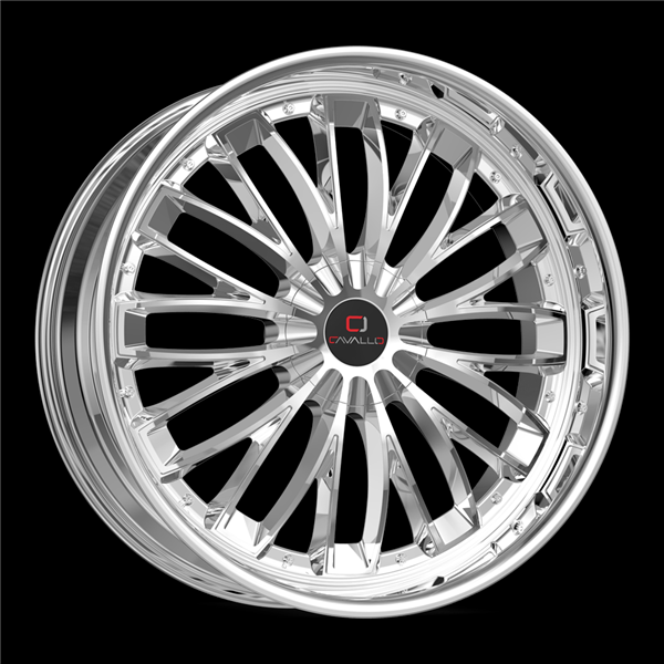 CAVALLO CLV-42 NANO CHROME 22X9.5 5X115/5X120 +15 +74.1 *NC*