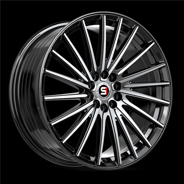 SPEC-1 RACING SP-68 GLOSS BLACK & MACHINED 17X7.5 5X105/5X4.5 +42 +73.1 *NC*