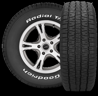 205/60R15 BF GOODRICH RADIAL T/A 90S 400AB WL