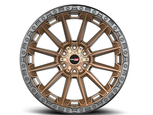 VORTEK VRT-601 SPARTAN MATTE BRONZE WITH BLACK BEAD RING 20X9 6X135/6X139.7 +0 106.1 *NC*