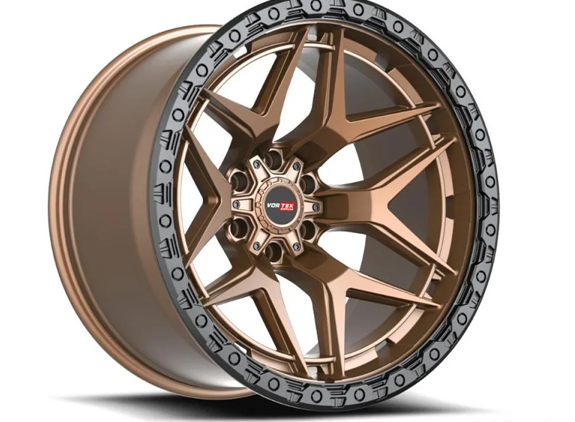 VORTEK VRT-603 ATHENO 18X9 MATTE BRONZE WITH BLACK BEAD RING 6X135/6X5.5 -12 106.1 *NC*