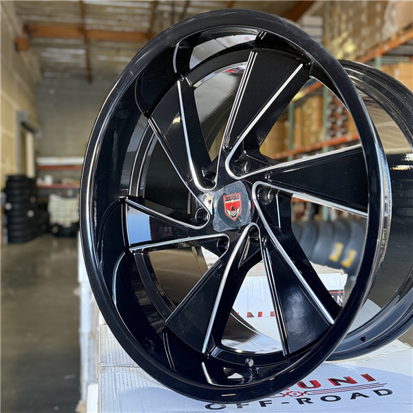 BZNUNI 6081 BLACK MILLING 22X12 6X139.7 +20 +78.1