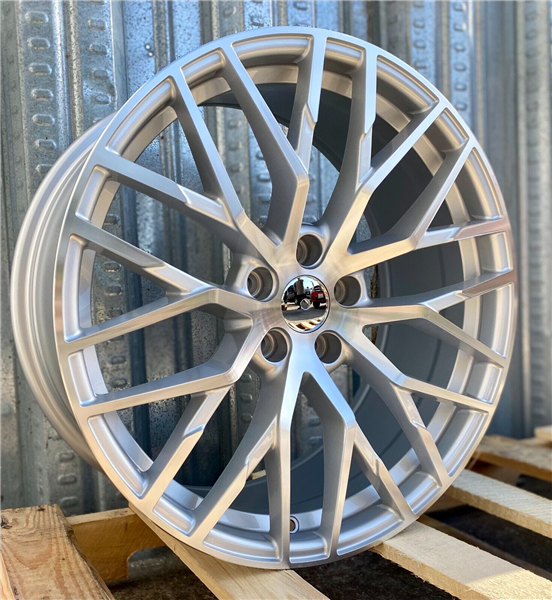 AU-1 SILVER MACHINE FACE 19X8.5 5X112 +32 +66.6