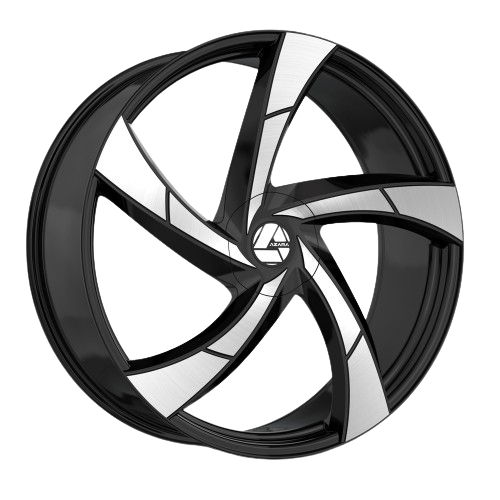 AZARA AZA-524 GLOSS BLACK/MACHINE 22X9.5 5X115/5X120 +15 +74.1 *NC*