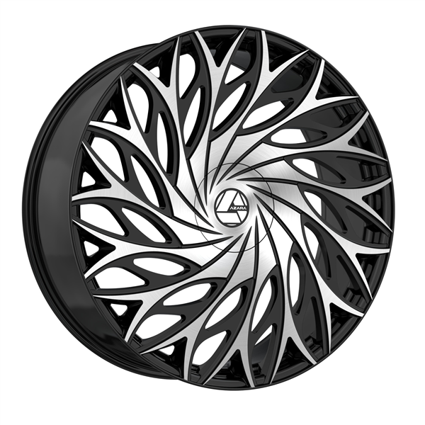 AZARA AZA-525 GLOSS BLACK/MACHINE 22X9.5 5X4.5/5X4.75 +15 +74.1