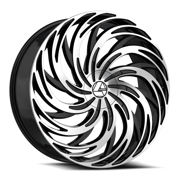 AZARA AZA-531 BLACK MACHINED 18X8.0 5X112/5X114.3 +35 +74.1 *NC*