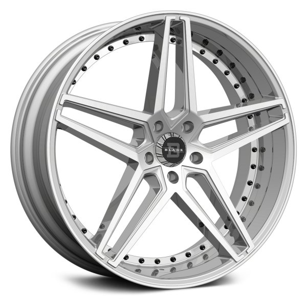 BLADE-RT451 BENDETTA 5 CHROME W/ MACHINE UNDERCUT 24X9.5 5X115 +15 +74.1