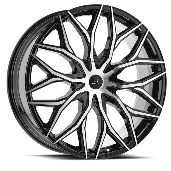 CAVALLO CLV-37 GLOSS BLACK & MACHINED 24.9.0 5X115 5X120 +34 +78.10 *NC*