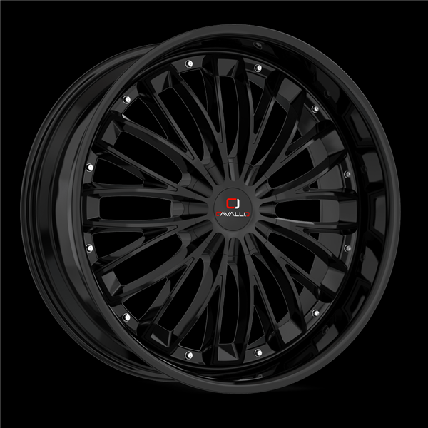 CAVALLO CLV-42 GLOSS BLACK 22X8.5 5X4.5/5X4.75 +38 +74.1 *NC*