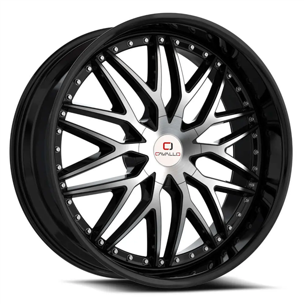 CAVALLO CLV-46 BLACK MACHINED 20X8.5 5X4.5/5X4.75 +35 +74.1 *NC*