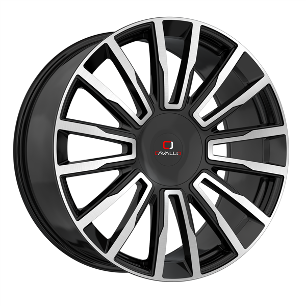 CAVALLO CLV-47 BLACK MACHINED 20X8.5 5X112/5X114.3 +35 +74.1 *NC*