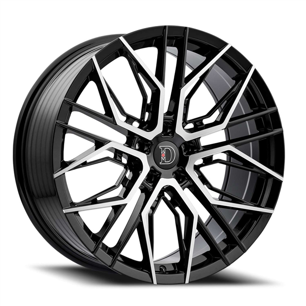 DEFY-WHEELS D05 GLOSS BLACK MACHINE 16X7.0 5X4.5 +38 +73.1