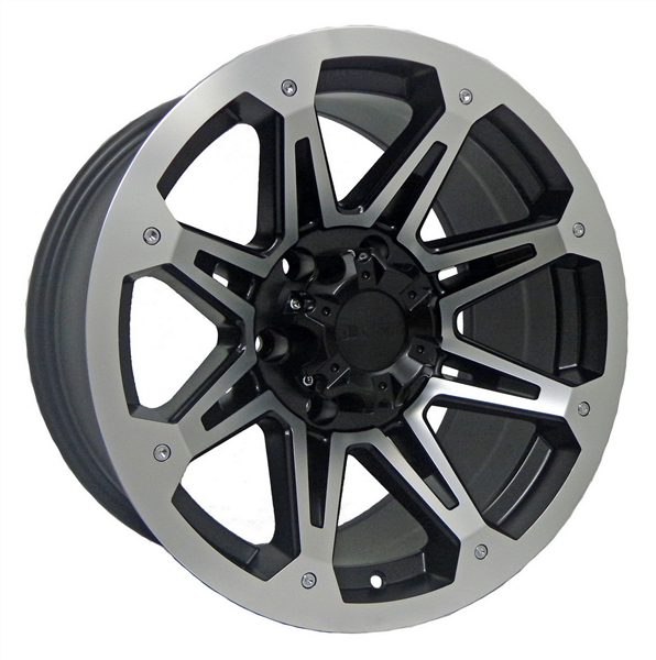 DCENTI-DW901 FLAT BLACK/MACHINE 22X10 8X6.5 +0 +125