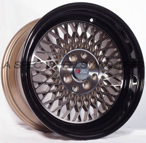 FIR-F01 MACHINE FACE BRONZE/BLACK LIP 16X8.0 4X100/4X4.5+25