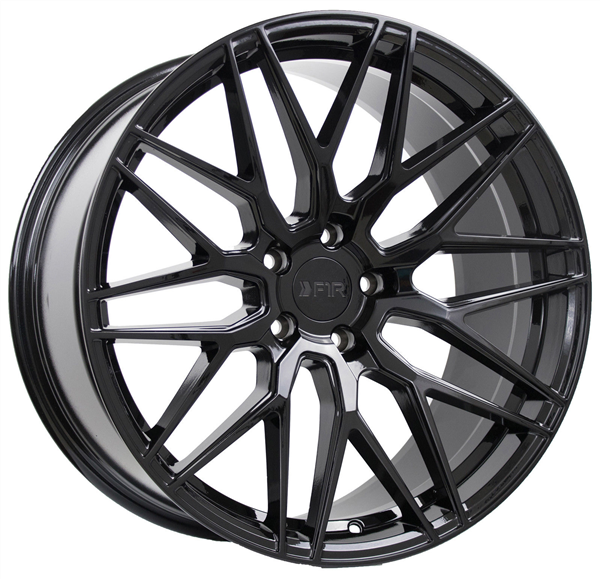F1R-F103 GLOSS BLACK 18X8.5 5X4.5 +38 *STAGGERED*