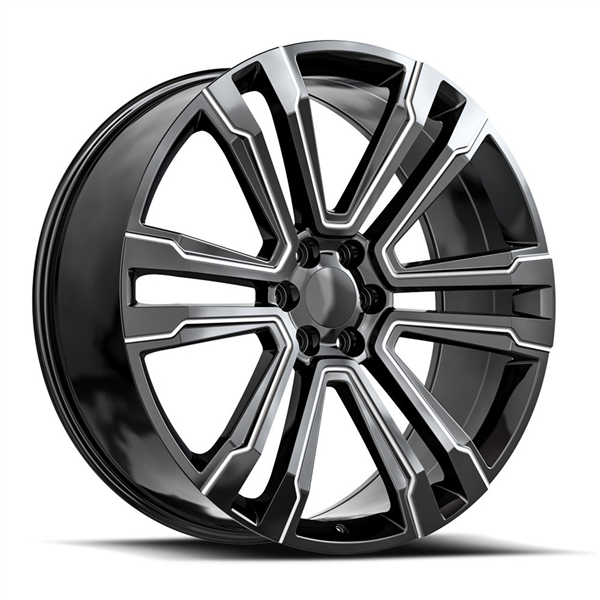 OE REVOLUTION G-10 GLOSS BLACK & MILLED 22X9 6X139.7 +31 78.1 *NC*