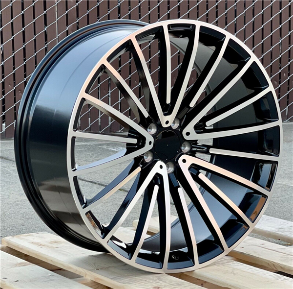 MB-15 GLOSS BLACK MACHINE FACE 19X8.5 5X112 +42 +66.6 *AW*