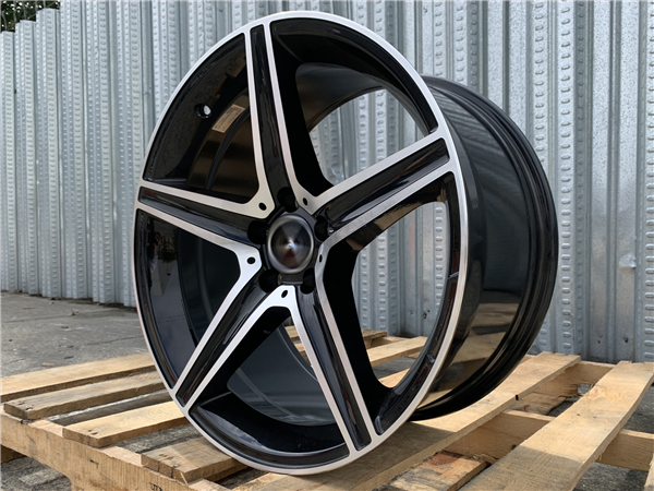 MB-9 GLOSS BLACK/MACHINE FACE 19X8.5 5X112 +42 +66.6 *NC*
