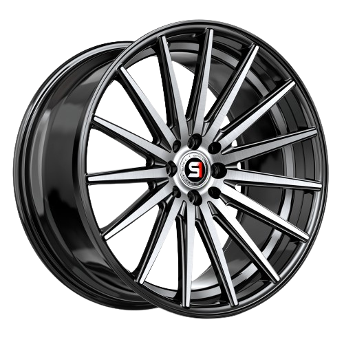 SPEC-1 RACING SP-69 GLOSS BLACK MACHINED & UNDERCUT 19X8.5 5X4.5/5X4.75 +38 +73.1 *NC*