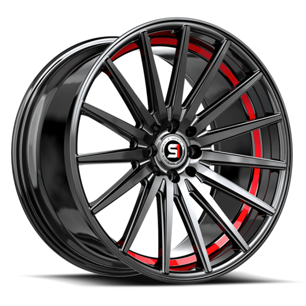 SPEC-1 SP-69 17X7.5 5X100/5X4.5 +42 73.1 GLOSS BLACK & RED UNDERCUT *NC*