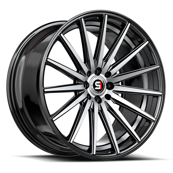 SPEC-1 RACING SP-69 GLOSS BLACK MACHINED UNDERCUT 17X7.5 5X112/5X4.5 +42 +73.1 *NC*