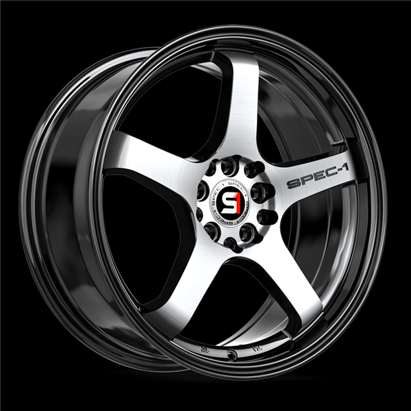 SPEC-1 SPT-31 GLOSS BLACK & MACHINED 20X9.0 5X4.5/5X4.75 +38 +73.1 *NC*