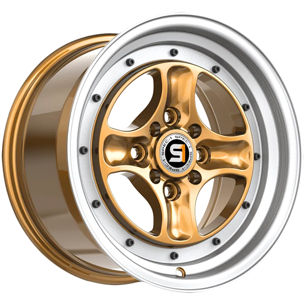 SPEC-1 SPT-35 GOLD & MACHINED LIP 15X8.0 4X100/4X4.5 +25 +73.1 *RT*