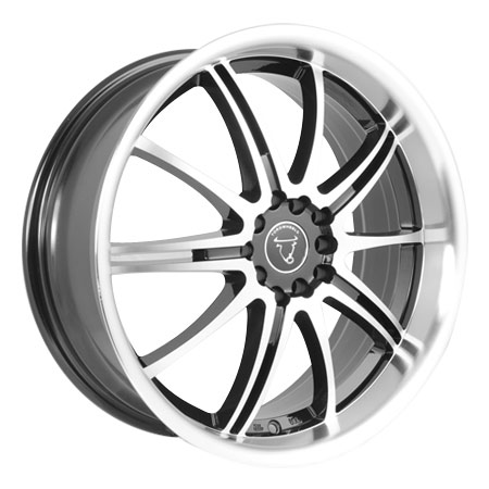 NS-TR1401 MATTE BLACK/MACHINE FACE 17X7.50 4X100/4X4.50 +38 +73.10 MBMF **401** **NO CAPS**