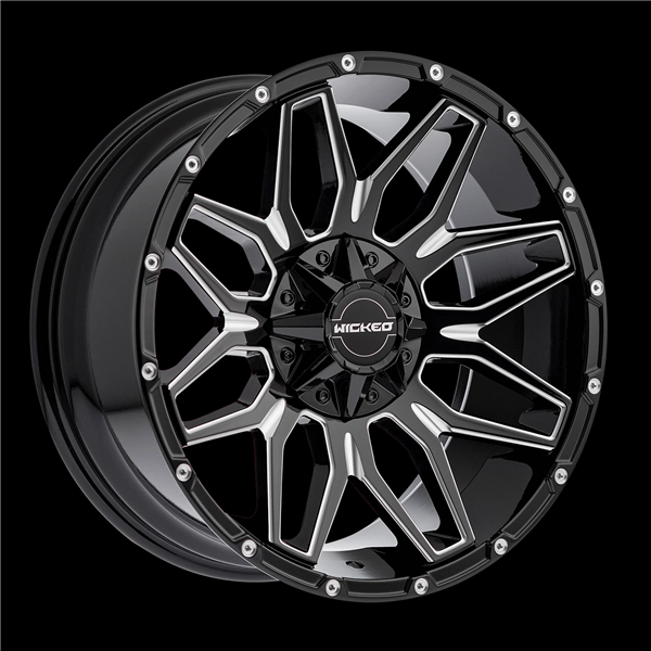 WICKED-OFFROAD W825 GLOSS BLACK MILLED 20X9.0 6X135/6X139.7 +00 +106.1