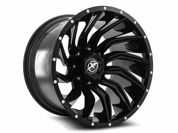 XF OFF-ROAD XF-224 GLOSS BLACK MILLED 20X9 6X135/6X139.7 +12 +106.4 *NC*