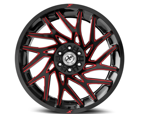 XF OFFROAD XF-229 GLOSS BLACK & RED MILLED 20X9 5X127/5X139.7 +0 78.1 *NC*