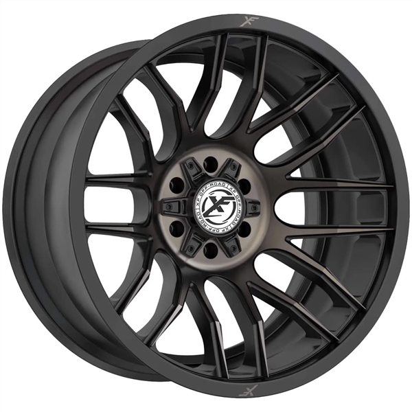XF OFFROAD XF-232 SATIN BLACK & BRONZE MACHINED DOUBLE DARK TINT 17X9 5X127/5X139.7 +12 78.1 *NC*