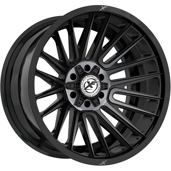 XF OFF-ROAD XF-234 GLOSS BLACK & BRUSHED DDT 20X9 6X135/6X5.5 +12 +106.4 *NC*