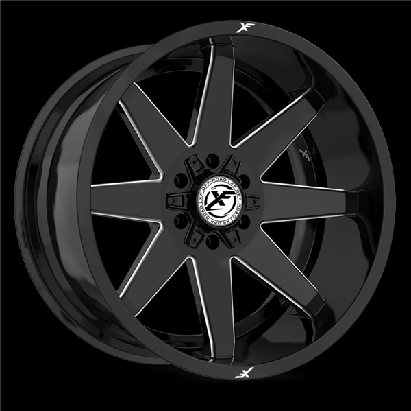 XF OFFROAD-XF-236 GLOSS BLACK MILLED 24X14 8X6.5/8X170 -76 125.2 *RT*