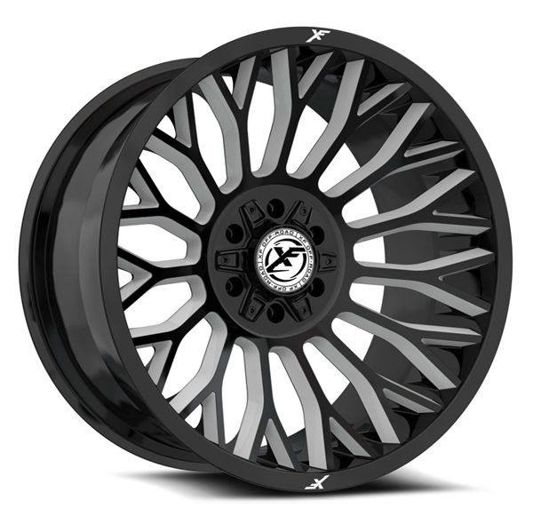 XF OFF-ROAD XF-237 GLOSS BLACK & MILLED 20X10 8X165.1/8X170 -12 +125.2 *NC*