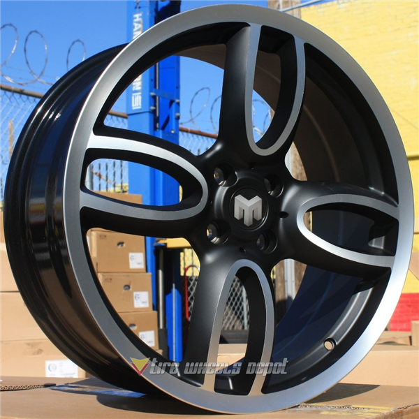 YSM-405 BLACK/MATTE LACQUER/MACHINE FACE 18X7.5 4X100 +42 +56.1
